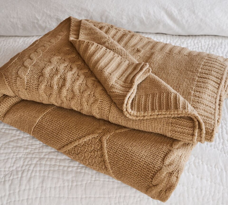 Oversized Cable Knit Blanket Pottery Barn Australia